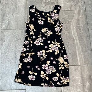 Brentwood Floral Black and Purple Women's Dress
